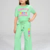 Girls Cord Set  Pista  Smiley Print  Comfortable Outfit
