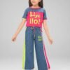 Girls 2-Piece Denim-Style Cord Set | Trendy Casual Outfit
