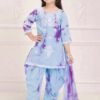 Girls Firozi and Purple Tie Dye Ethnic Set