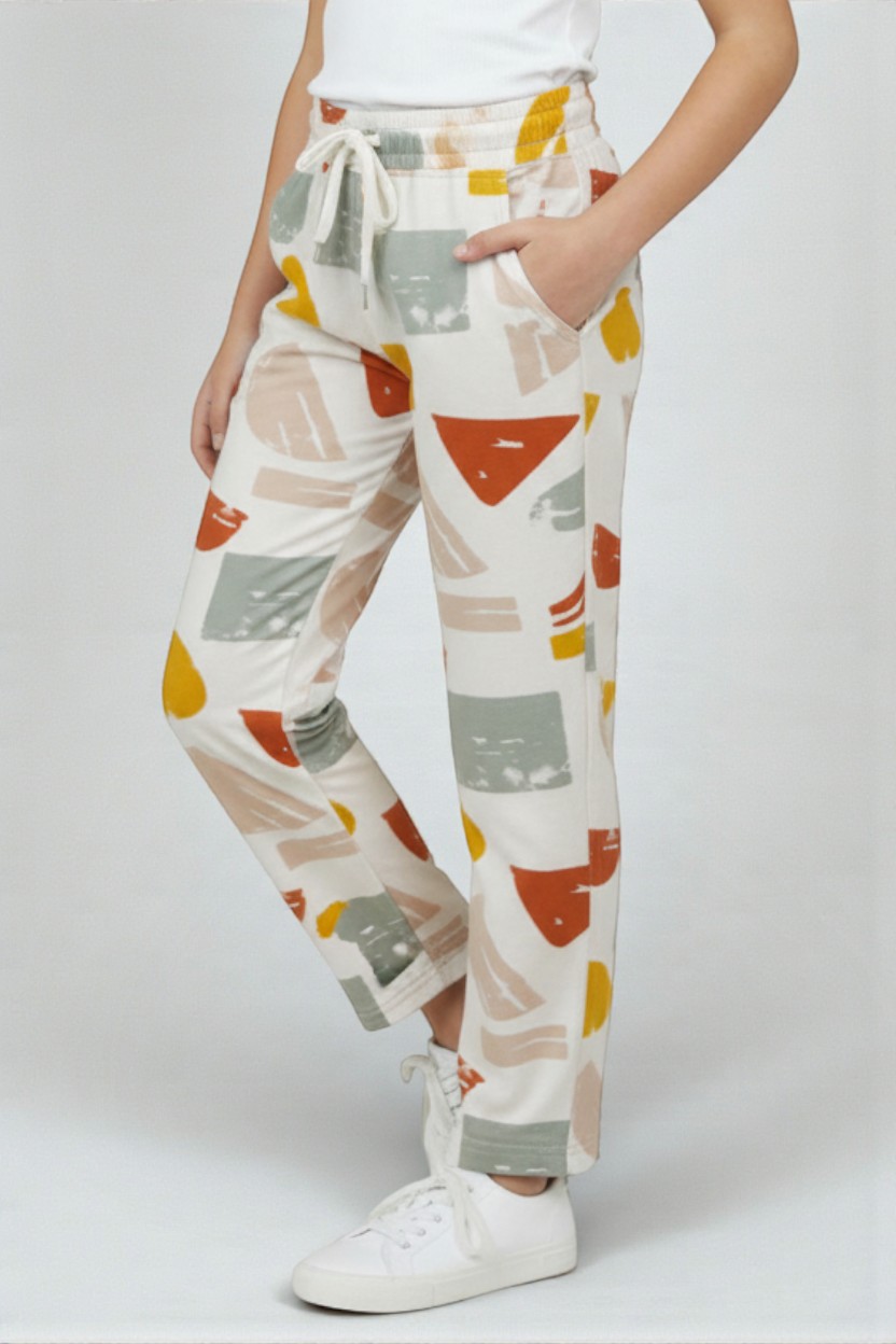 Cream Printed Pyjama - Image 2