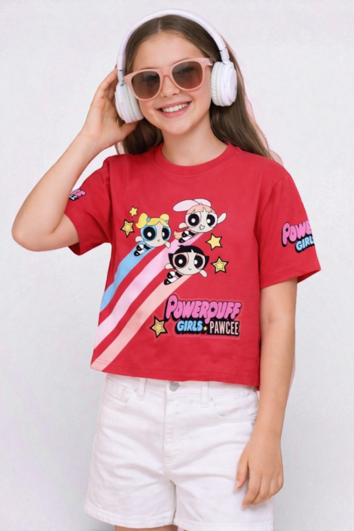 Girls Powerpuff Girls Red Graphic Tee