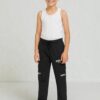 Boys Black Cotton Terry Cargo Pants