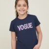 Girls Vogue Navy T-shirt
