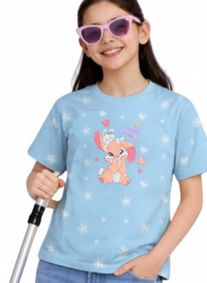 Sky Blue Bunny Best Friends Oversize T-shirt