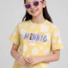 Yellow Minnie Mouse Floral Oversize T-shirt