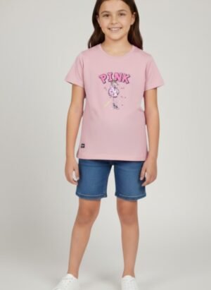 Dusty Rose Pink Panther Graphic T-shirt