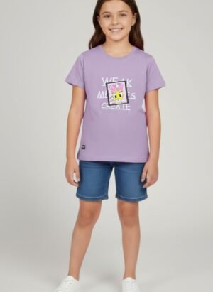 Lavender Daisy Duck Graphic T-shirt